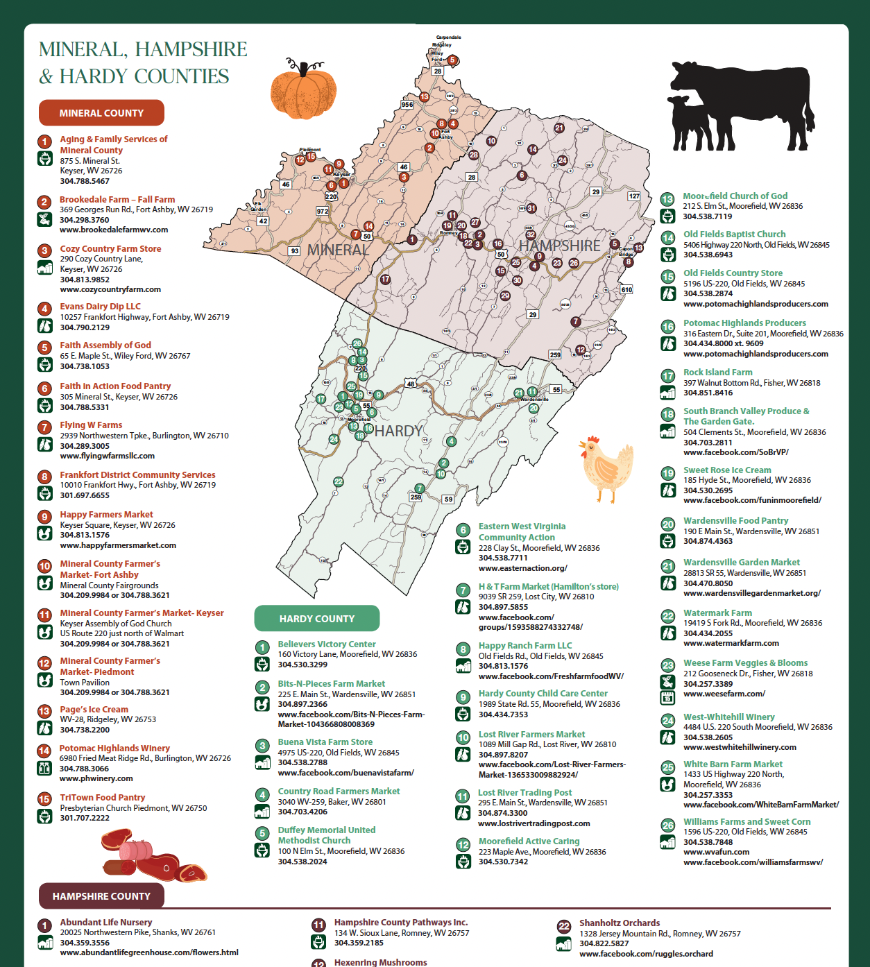 The 2023 Agritourism Guide highlighting Mineral, Hardy and Hampshire Counties.